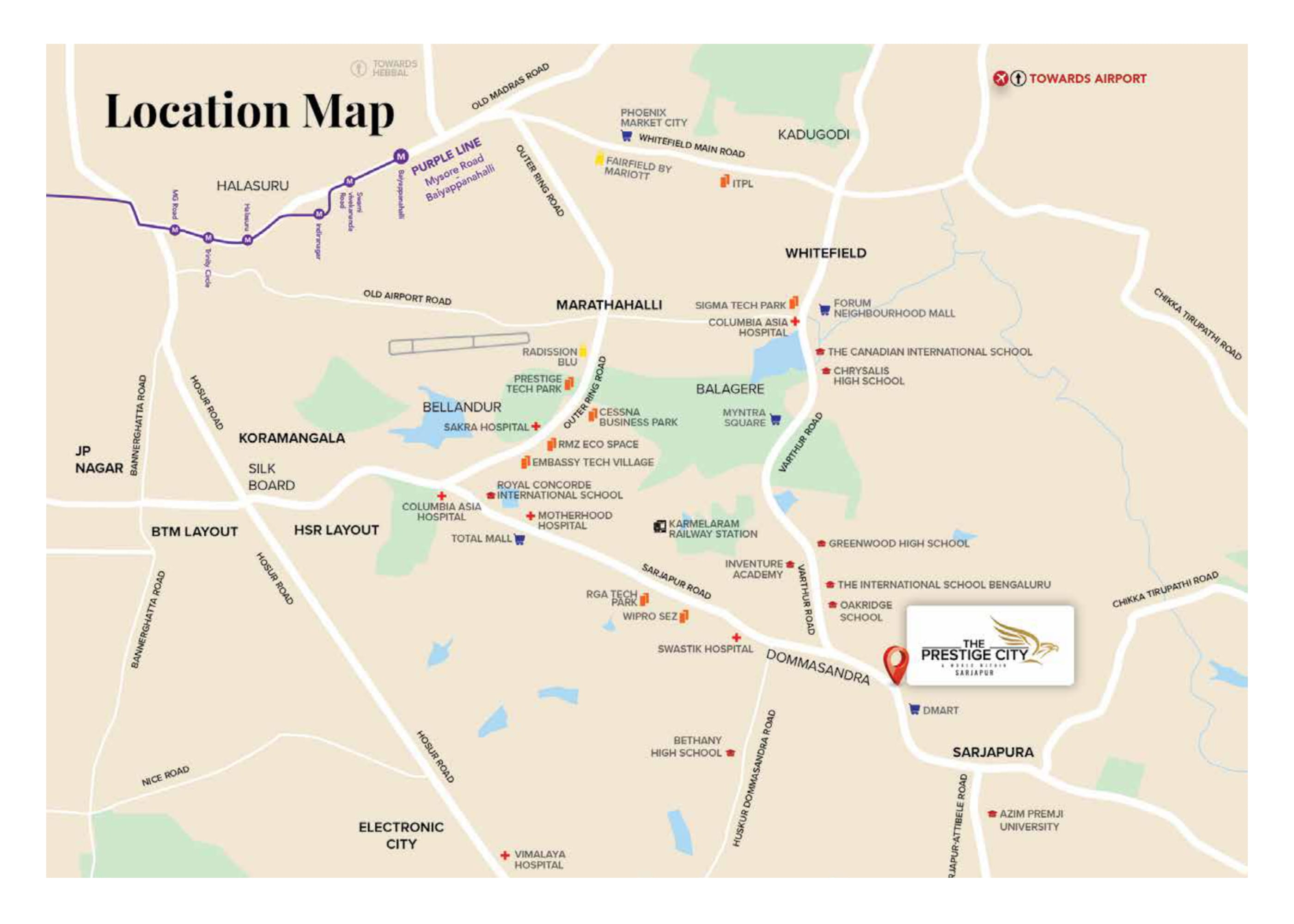 Prestige City Meridian Park Location Map