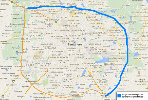 Prestige Outer Ring Road Location Map