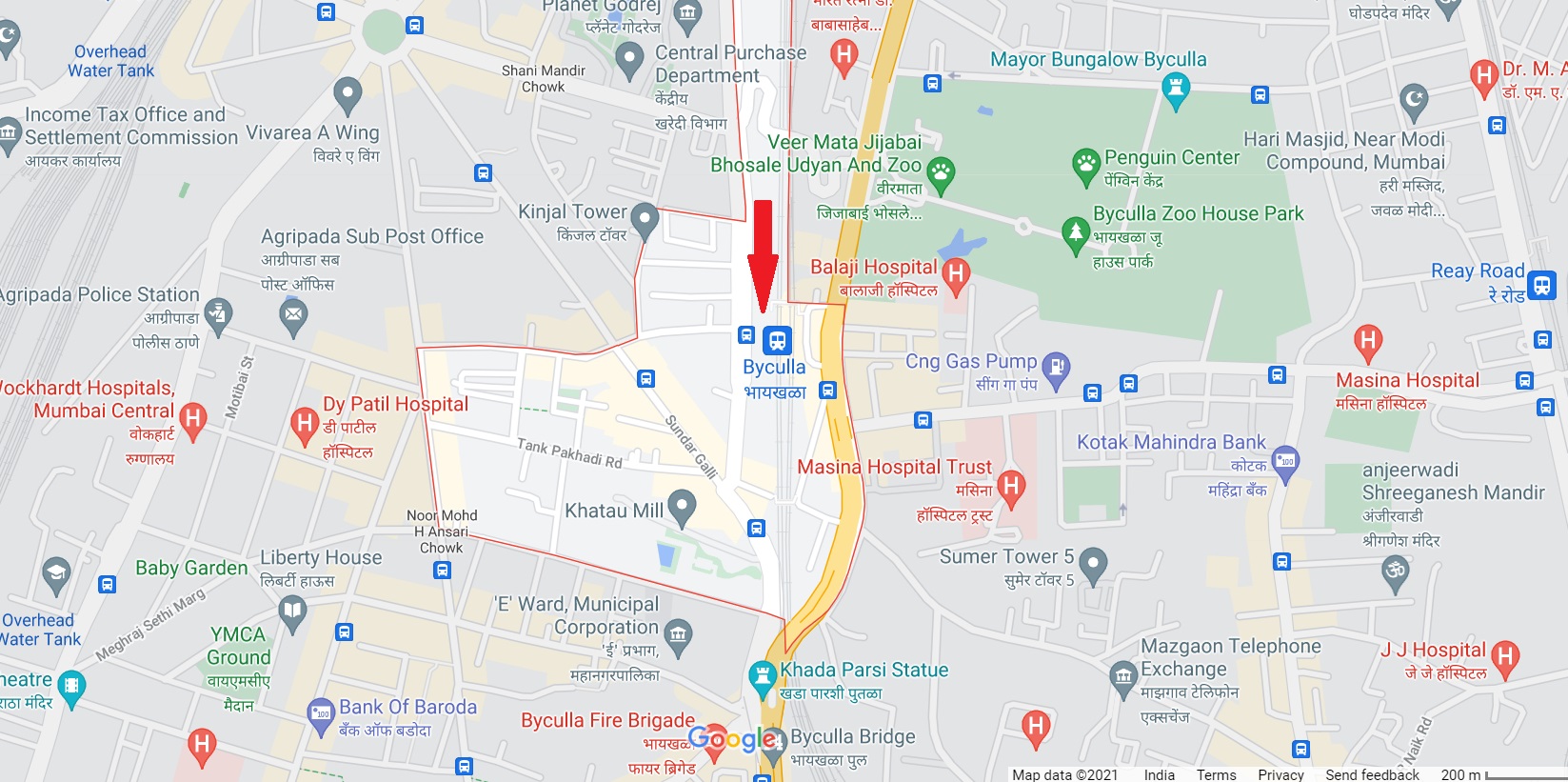 Prestige Byculla Mumbai Location Map