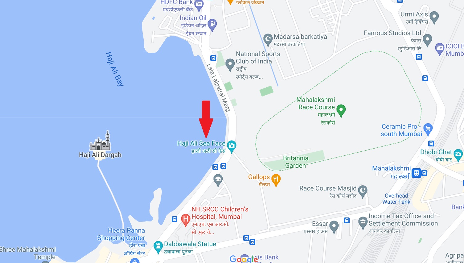 Prestige Haji Ali Mumbai Location Map